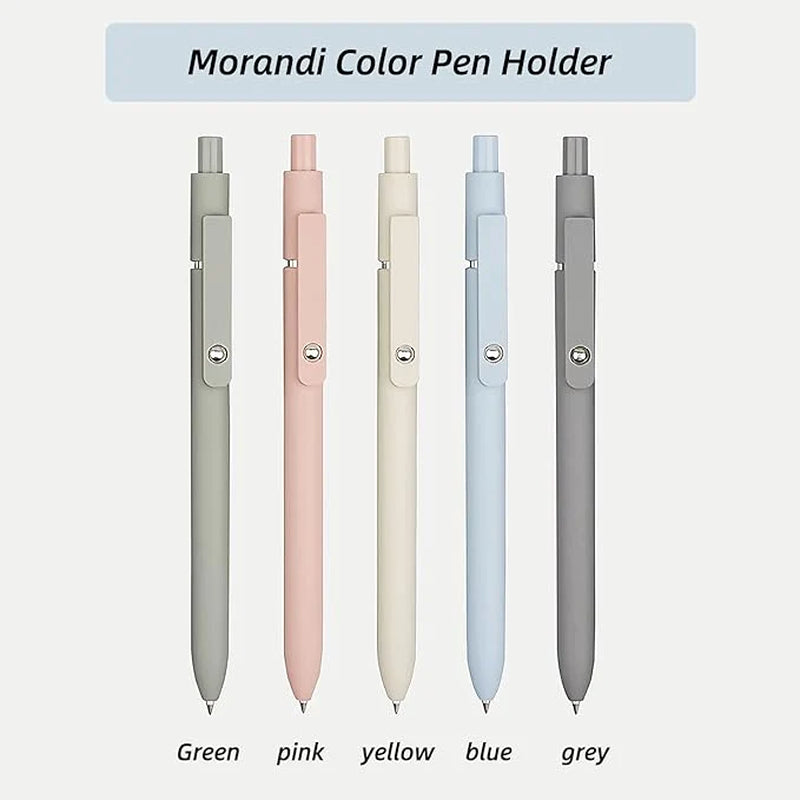 Premium 5 Pcs 0.5mm Fine Point Morandi Gel Pens Set