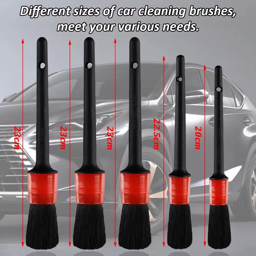 ZOPOSON New Car Cleaning Kit Scrubber Drill Detailing Brush Set Air Conditioner Vents Towel Polisher Car Auto Detailing Tools