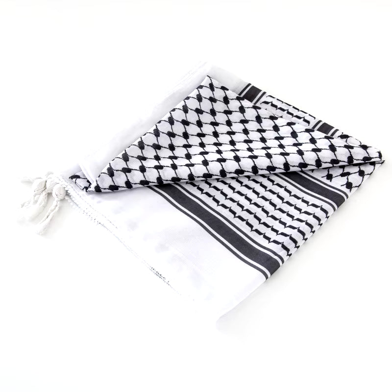 Arab Shemagh Muslim Men Head Scarf Saudi Arab Square Keffiyeh Scarves Middle Eastern Shawl Islamic Clothing Male Hijab Turban