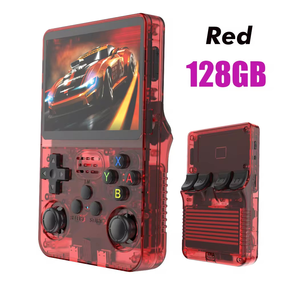 Open Source R36S Retro Handheld Video Game Console Linux System 3.5 Inch IPS Screen Portable Pocket Video Player R35S 64GB Games