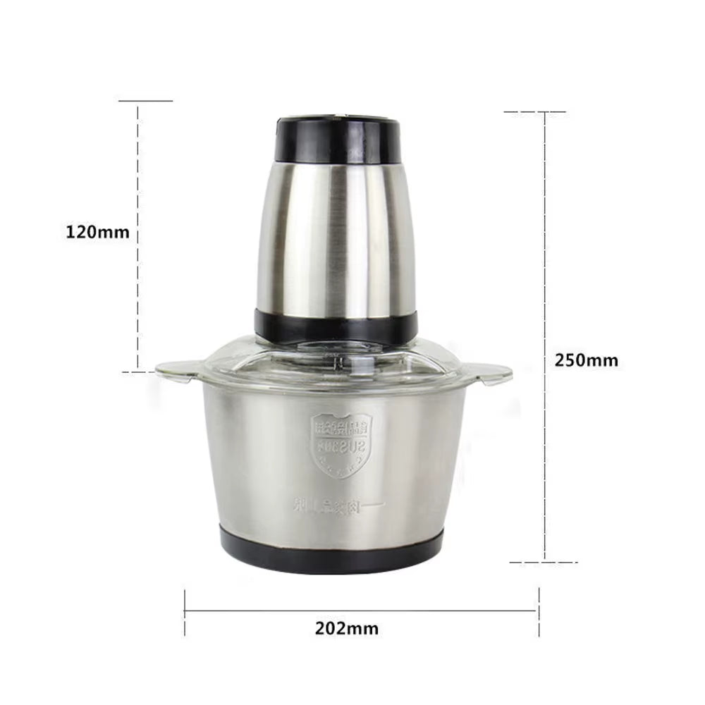 2Speeds 304Stainless Steel Electric Chopper Meat Grinder Mincer Food Processor Slicer Vegetable Food Chopper Meat Slicer Machine